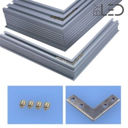 Connexion d'angle à plat pour profilé LED encastrable