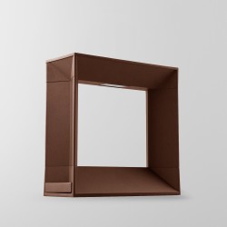 Borne LED extérieure AURAL 8W corten – Diffusion avant et arrière