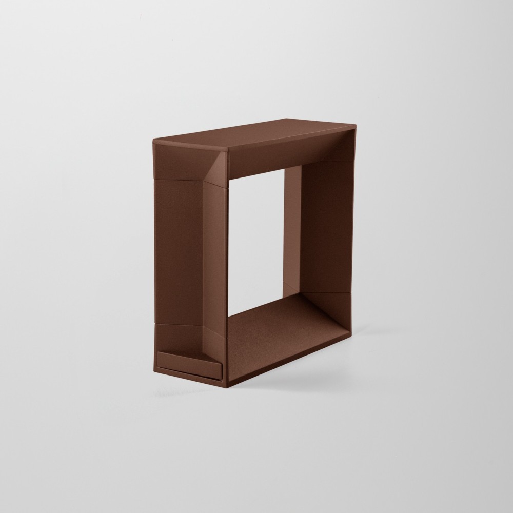 Borne LED extérieure AURAL 8W corten – Diffusion avant et arrière
