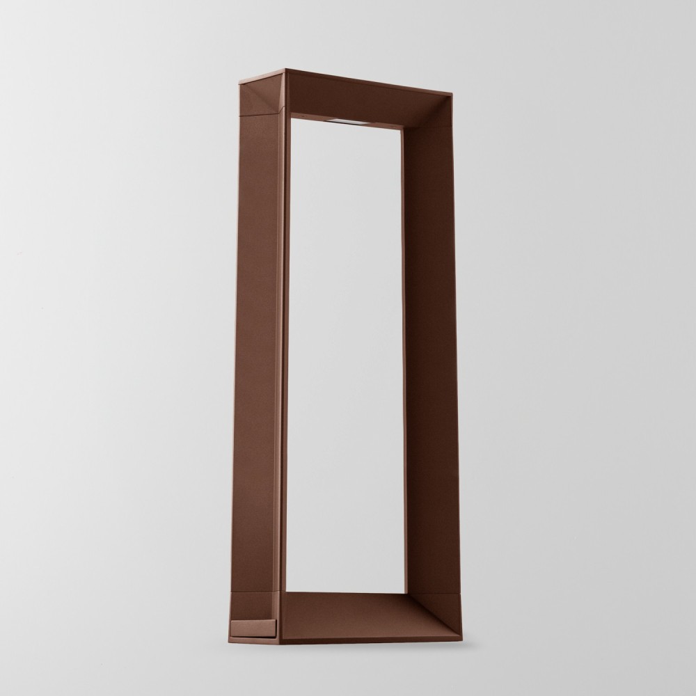 Borne LED extérieure AURAL 8W corten – 50 cm double diffusion