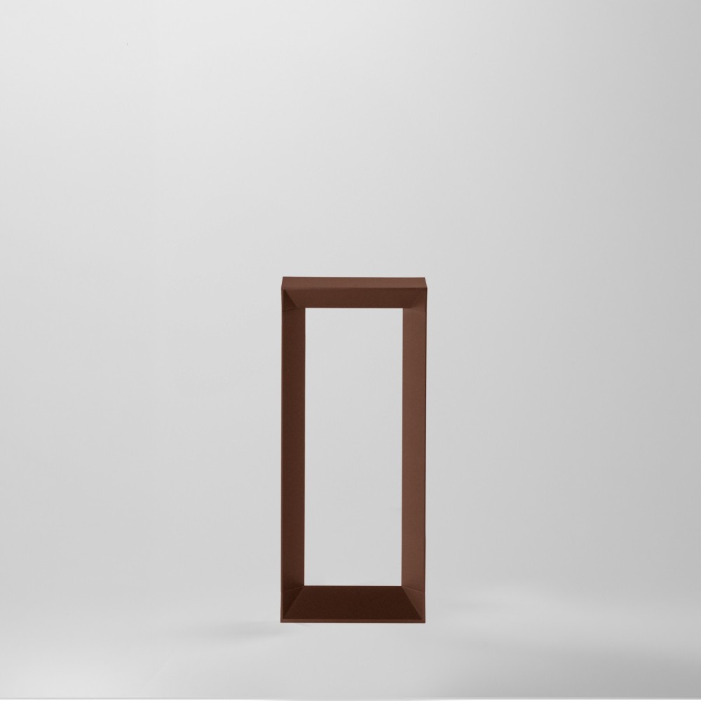 Borne LED extérieure AURAL 8W corten – 50 cm double diffusion
