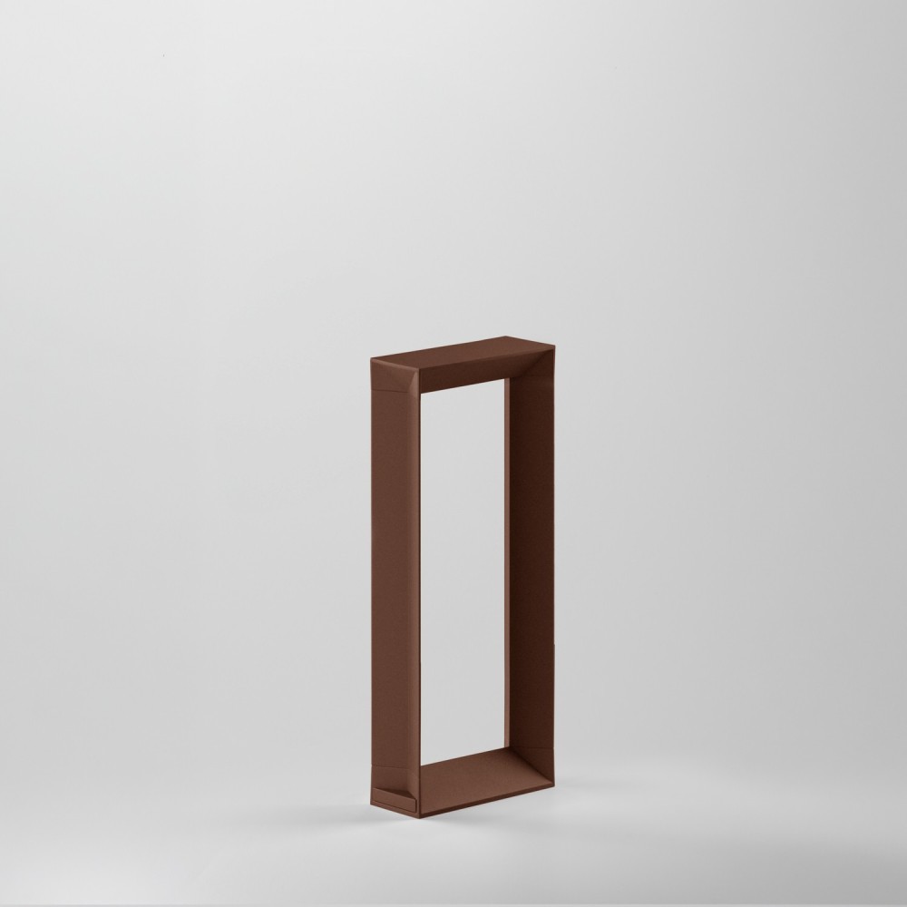 Borne LED extérieure AURAL 8W corten – 50 cm double diffusion