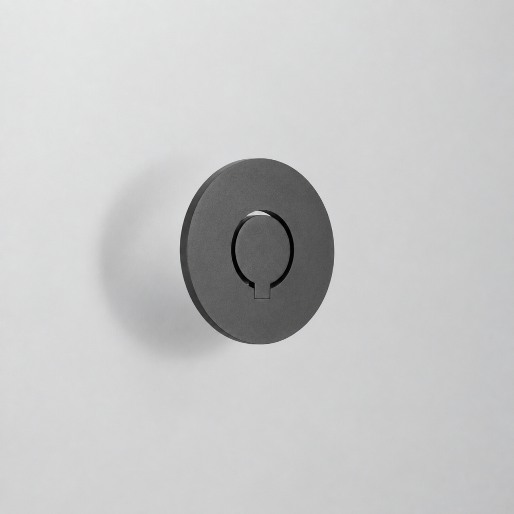Applique LED murale anthracite 8W, tête circulaire inclinable - JUSTA