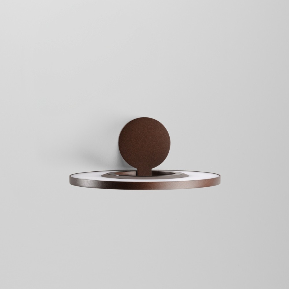 Applique LED murale corten 8W, tête circulaire inclinable - JUSTA