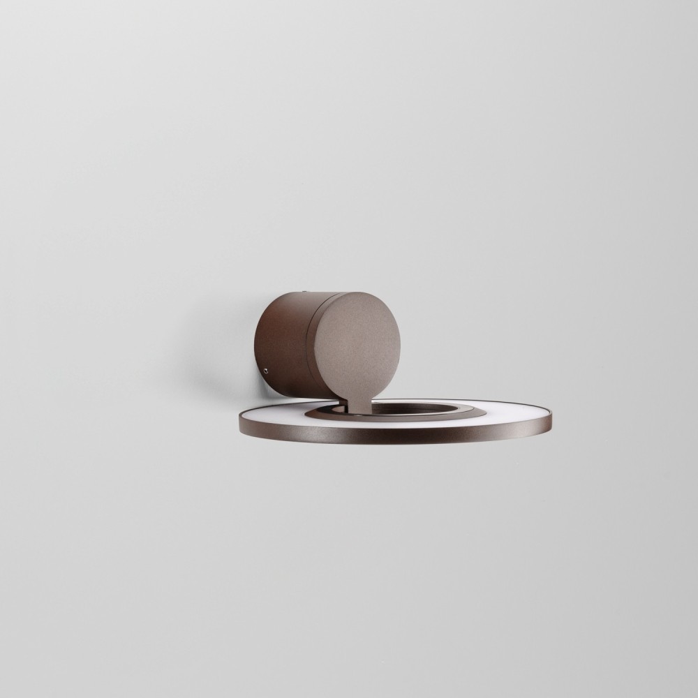 Applique LED murale corten 8W, tête circulaire inclinable - JUSTA