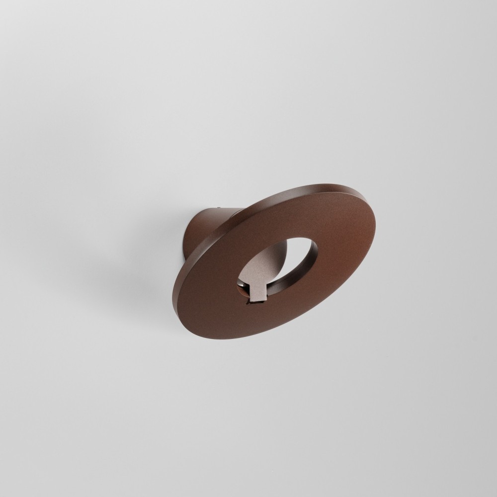 Applique LED murale corten 8W, tête circulaire inclinable - JUSTA