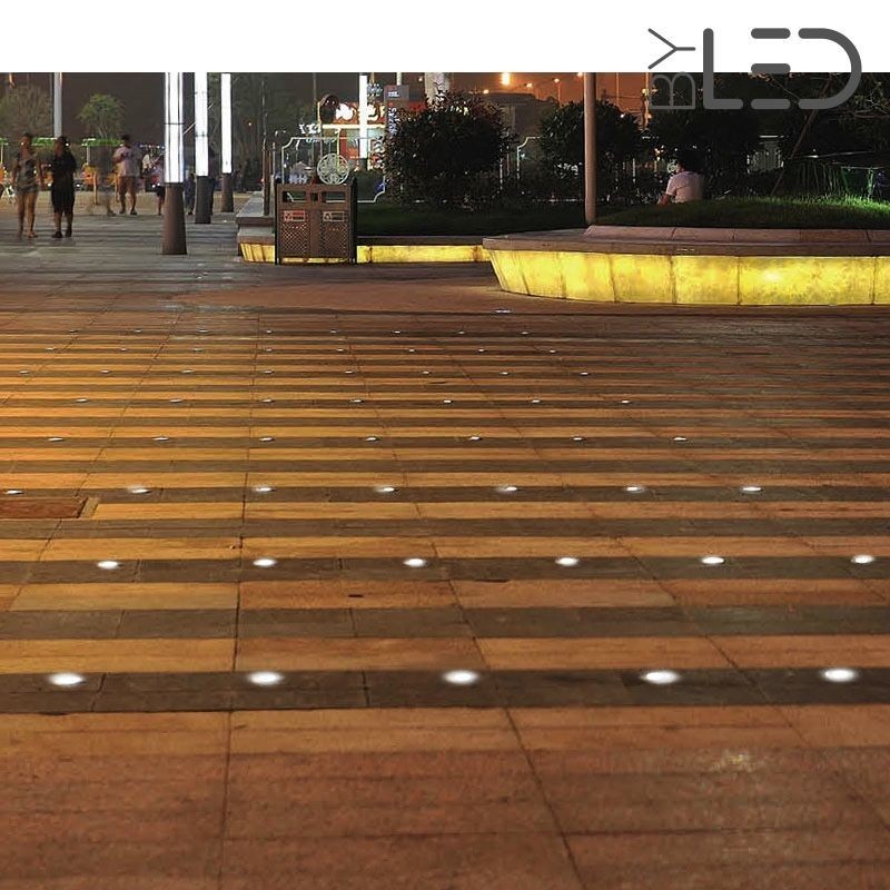 Spot LED encastré de sol rond inox 1W - 230V - QINOX 42 mm
