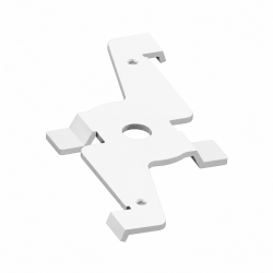 Clip de fixation en applique pour rail magnétique profond en suspension ou en applique - Blanc - MAG26
