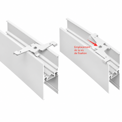 Clip de fixation en applique pour rail magnétique profond en suspension ou en applique - Blanc - MAG26