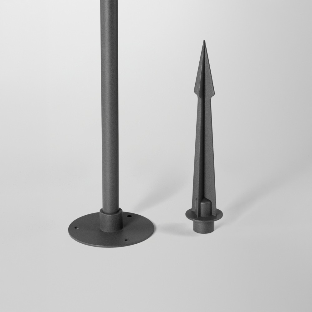 Borne LED fine d'extérieur bombée - 7W - 80 cm - Anthracite - HAALÖ