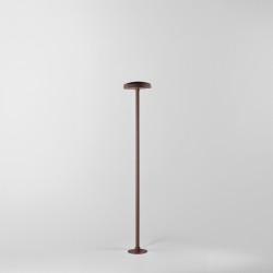 Borne LED extra fine d'extérieur à tête bombée - 7W - 80 cm - Corten - HAALÖ