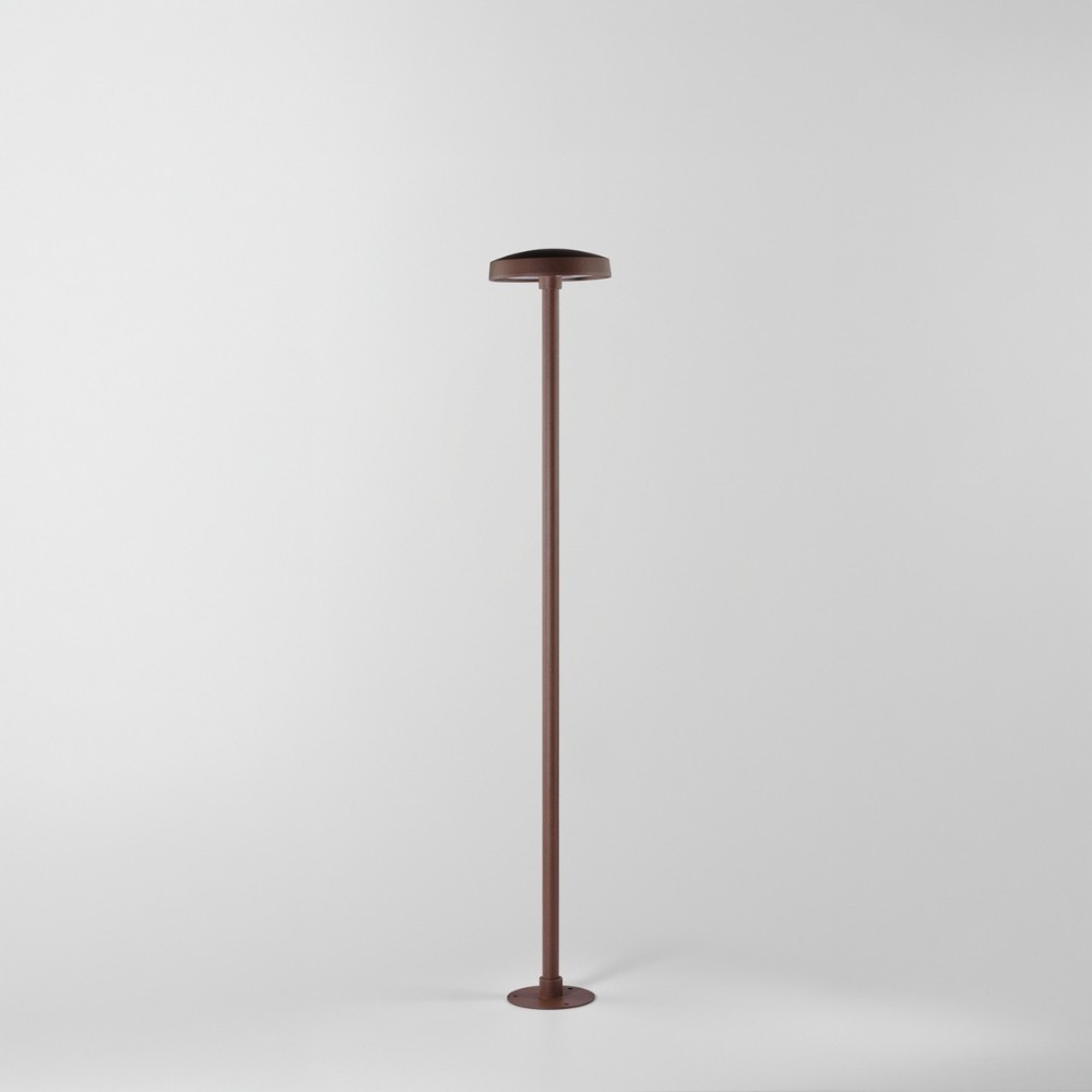 Borne LED d'extérieur fine 7W  design luxe - Corten