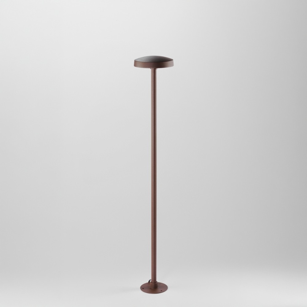 Borne LED d'extérieur fine 7W  design luxe - Corten