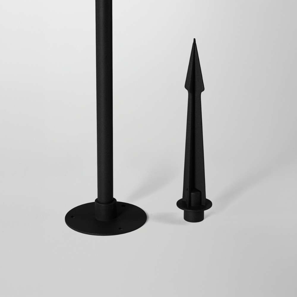 Borne LED fine d'extérieur bombée - 7W - 100 cm - Noir - HAALÖ