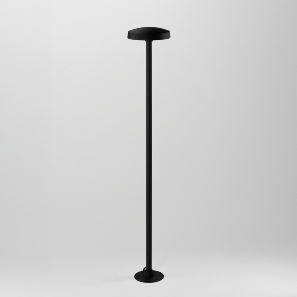 Borne LED fine d'extérieur bombée - 23W - 2 mètres - Noir - HAALÖ