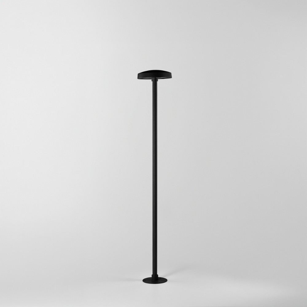 Borne LED fine d'extérieur bombée - 23W - 2 mètres - Noir - HAALÖ