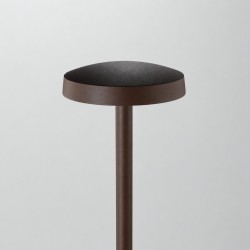 Borne LED extra fine d'extérieur à tête bombée - 7W - 80 cm - Chocolat - HAALÖ