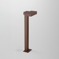 Borne LED d'extérieur 18W à éclairage latéral - 65 cm - Corten - BOKIA