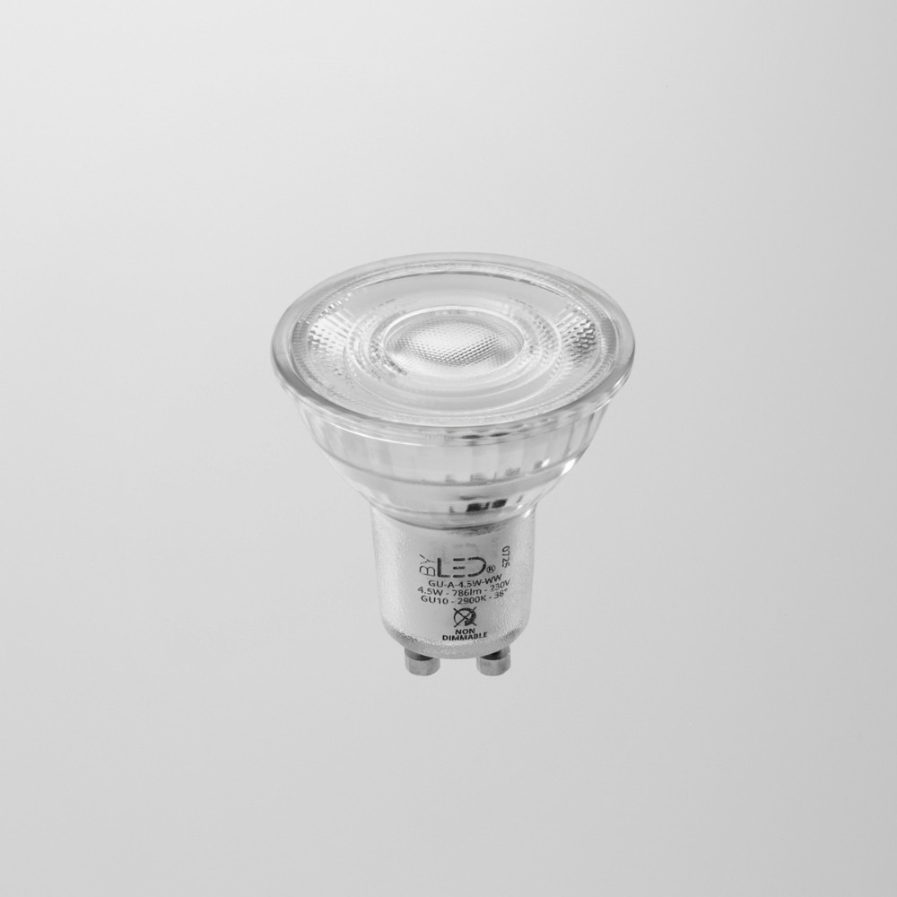 Ampoule GU10 LED Classe A  170 lm/W - 4.5W equivalent 8W LED - 230V