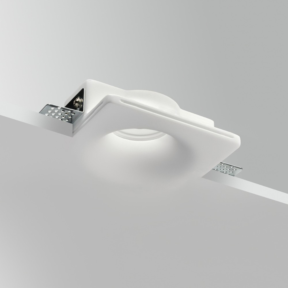 Spot intérieur encastrable plafond rond en plâtre sans rebord