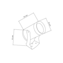 Spot LED à piquer - 5W - 12V , 24V ou 230V - Corten - SPIKE 5