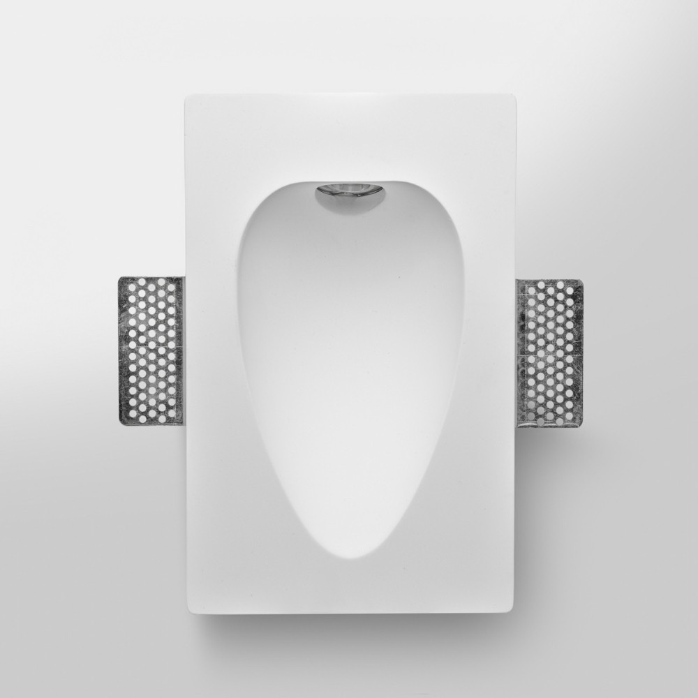 Spot LED encastré mural en plâtre, forme de goutte - Staff