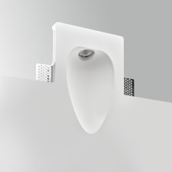 Spot LED encastré mural en plâtre, forme de goutte - Staff