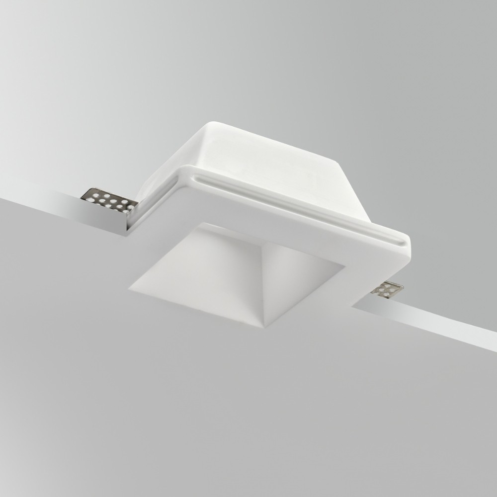 Encastré de plafond en plâtre carré pour source GU10 et 5.3