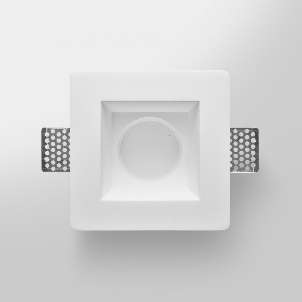 Encastré de plafond en plâtre carré pour source GU10 et 5.3