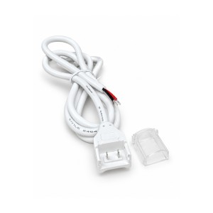 Connecteur d'alimentation étanche pour ruban LED COB Performance IP68 de 10mm de large - longueur de câble 100cm