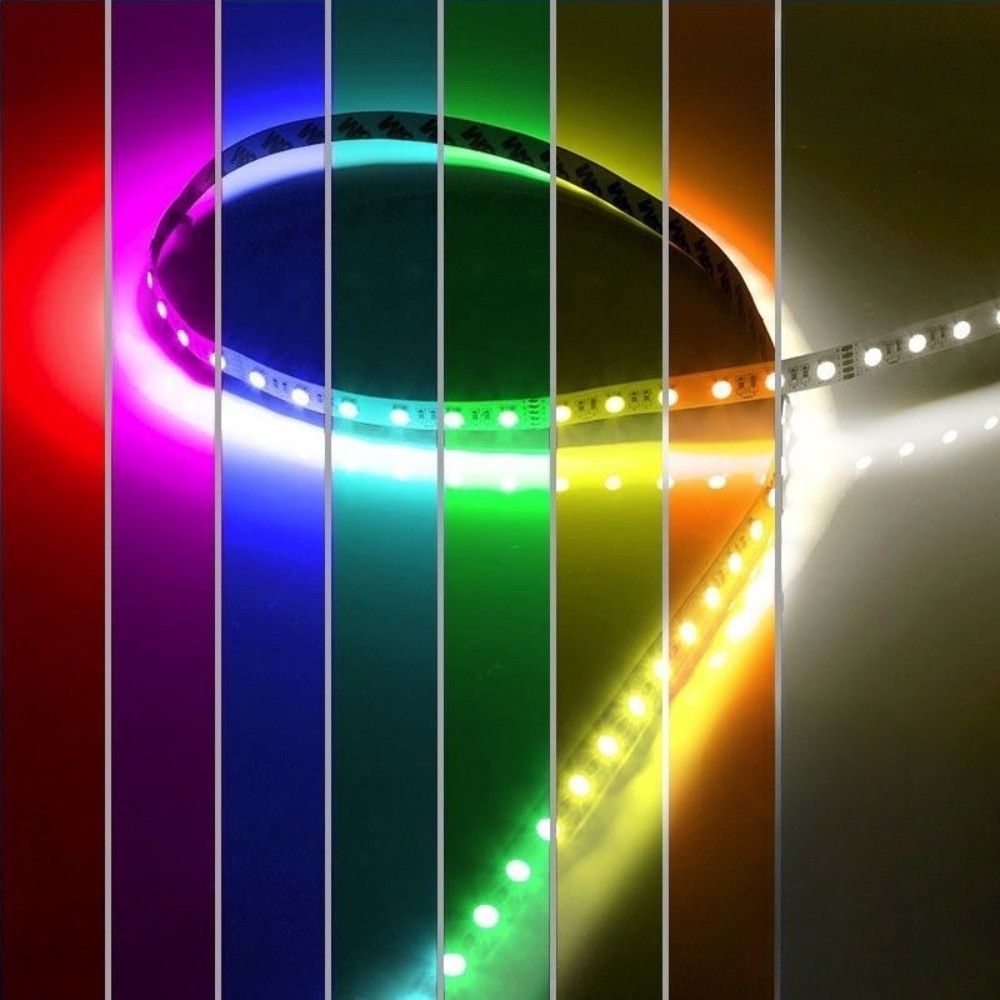 Ruban LED intérieur étanche RGB et blanc chaud 19,2W/m