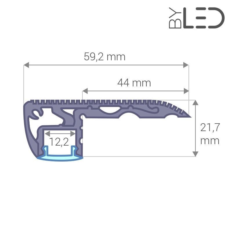 Profilé aluminium marches escaliers pour ruban LED - CRAFT - S01
