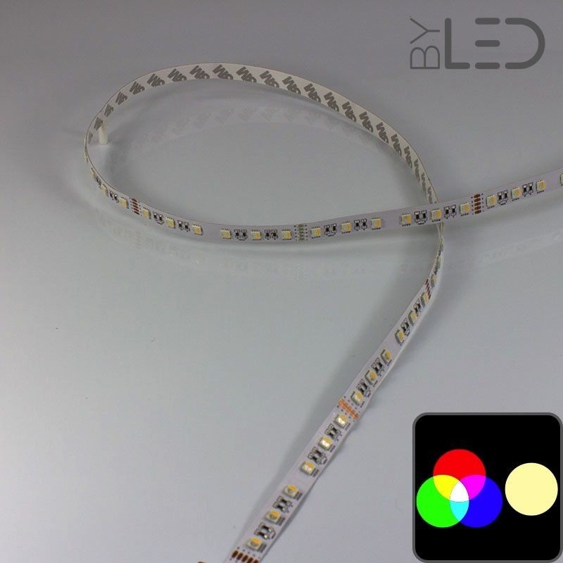 Ruban IP65 5050 - RGB + Blanc chaud - 19,2W/m