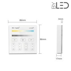 Télécommande murale 4 zones CCT - MiBoxer B2 - blanc