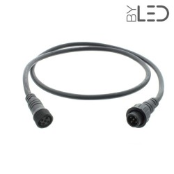 Rallonge étanche IP67 pour spot RGB+W - 1, 2, 5 ou 10m