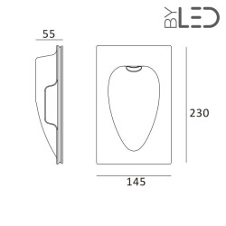 Spot LED encastré mural goutte - 1W STAFF MEG01