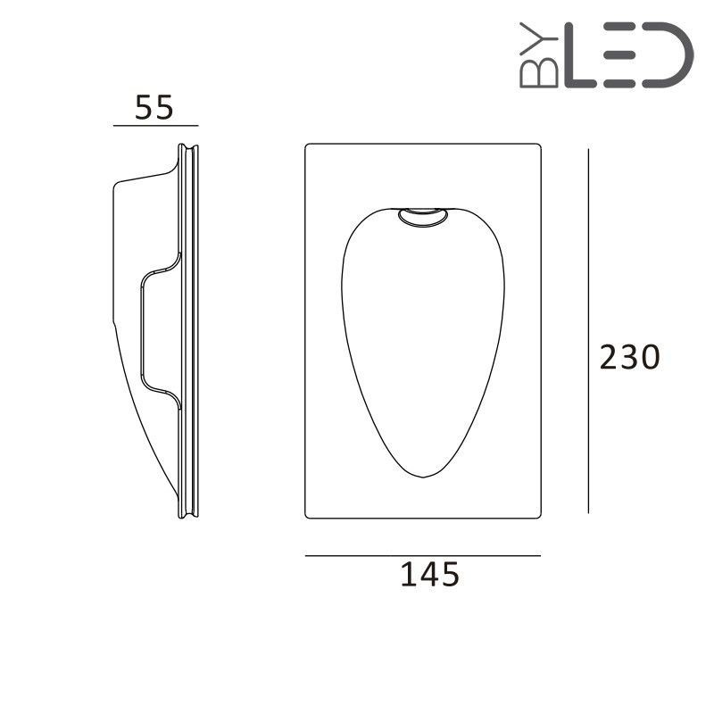 Spot LED encastré mural goutte - 1W STAFF