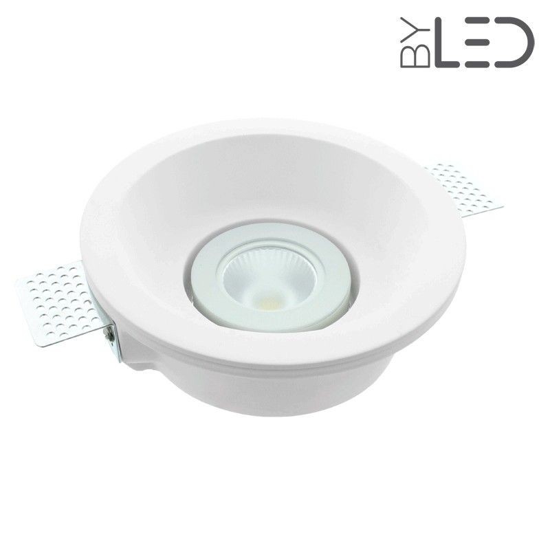 Spot encastrable en plâtre rond orientable STAFF