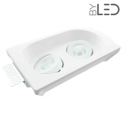 Spot encastrable en plâtre rond orientable double STAFF - PER25