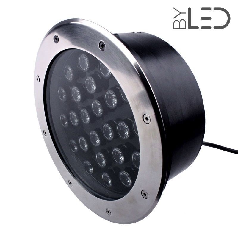 Spot LED encastré de sol inox 24V 12 W - Terra 12 - RGB