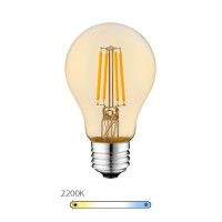Ampoule LED à filament - Ambrée – 6W - E27 - Dimmable - A60