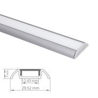 Profilés pour ruban LED en aluminium noir diffuseur fumé - ®