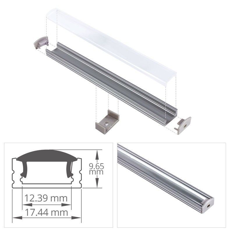 Profilé LED aluminium à diffuseur focalisé - CRAFT - C08