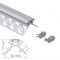 Profilé d'angle LED aluminium encastrable 270° à carreler - CRAFT - E14 - Diffuseur givré