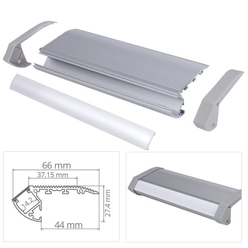 Profilé aluminium marches escaliers pour ruban LED - CRAFT - S02
