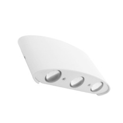 Applique LED murale extérieure triple direction - 6W - 230V - Blanc - FOCAL 6x1