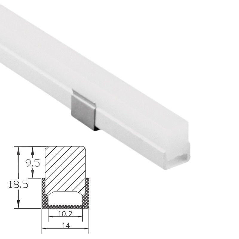 Profilé LED PVC étanche - CRAFT – O02 – Diffuseur givré épais
