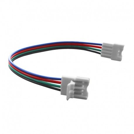 Connecteur ruban LED RGB 10mm Click + câble 15 cm + click