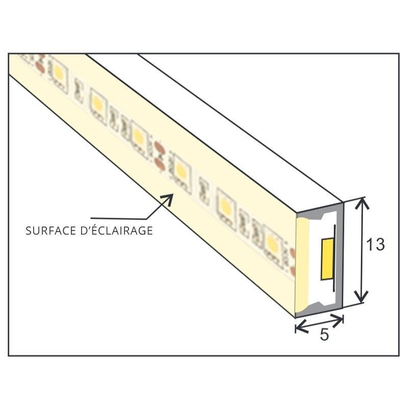 Tube néon flex plat pour ruban LED - Direct - D0513