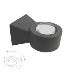 Applique LED murale extérieure Up & Down - 10W - 230V - Anthracite - FLUSH 2x5